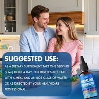 Gouttes liquides de soutien immunitaire OEM sous marque privée – Complément multivitaminé avec sureau et échinacée pour adultes et enfants