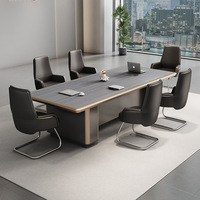 Table de conférence commerciale moderne et simple avec chaises, sans peinture et démontable – Mobilier de bureau