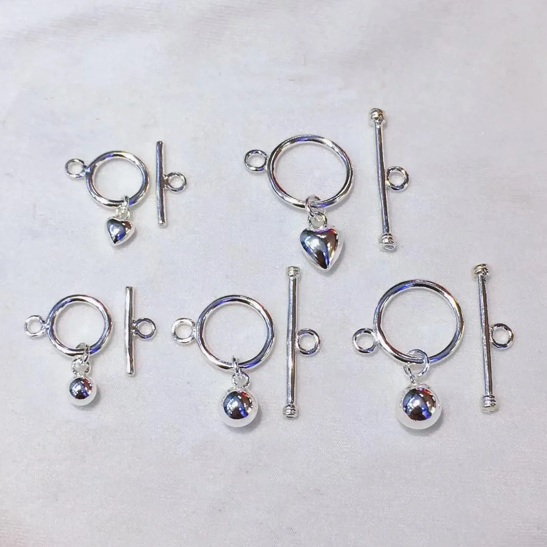 Different Size 925 Sterling Silver OT Toggle Clasps For Chains