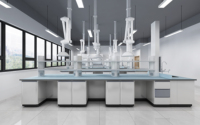Meubles de rénovation pour laboratoire scientifique scolaire, postes de travail entièrement en acier pour projets de réaménagement de salles de classe