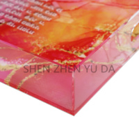 Benutzer definierte Acryl Judaica Tablett Passah Dekor Lucite Matzah gemalt Havdalah Tablett mit Griffen