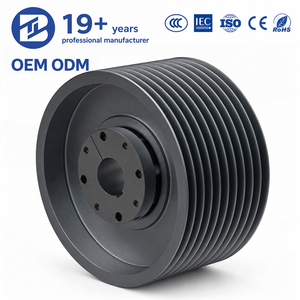 Poulie à courroie trapézoïdale Bioté OEM SPZ SPA, norme européenne, en fonte, à blocage conique, simple ou double gorge, 50-450 mm, pour entraînement industriel - Product Image 4