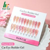 Nouveau Gel Constructeur Effet Œil de Chat 30 Couleurs Gel d'Extension d'Ongles Marque Privée Vente en Gros Gel Constructeur Sans HEMA Gel Dur Logo Personnalisé