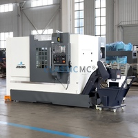 Tour CNC à double broche JD60MS à banc incliné, capacité de coupe robuste, performance stable pour le tournage d'arbres de transmission