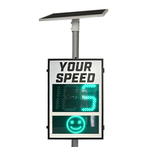 Outdoor Speed Detector Display Portable LED Road Warning Solar Radar Speed <b>Sign</b> - Product Image 1