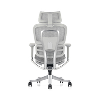 Chaise de bureau ergonomique moderne en maille plastique réglable avec base et repose-pieds en alliage d'aluminium, garantie 5 ans