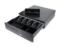 Cajón de Caja Registradora Metálico Negro OEM 405, con Cerradura de 3 Posiciones, Doble Voltaje, USB, Duradero, para Supermercado, Cajón de Efectivo Metálico para Punto de Venta