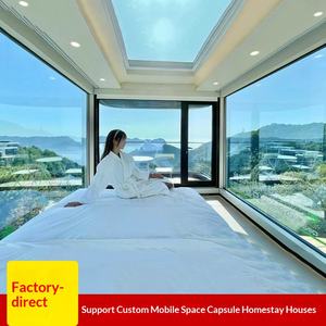 Capsule spatiale B & B, hôtel de villégiature en bord de mer, cabine avec vue sur la mer, internet en plein air, horloge de check-in, photo, verre - Product Image 1