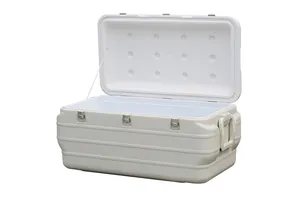 Enfriador de hielo de espuma sintética para acampada, caja de plástico de 170L para alimentos, frutas, bebidas, verduras, pescado, transporte médico, gran oferta