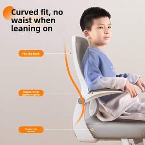 Ergonomic <strong>Study</strong> <strong>Chair</strong> for Teenagers Middle School Students Height-Adjustable Posture-Correcting Steel Frame Trendy Design Office - Product Image 4