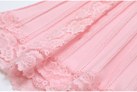 Robes longues en tricot à manches courtes avec boutons perlés, couleur unie, plissées, dentelle, élégantes, ajustées, vêtements pour femmes