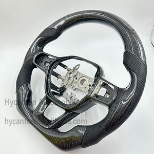พวงมาลัยรถยนต์คาร์บอนไฟเบอร์คุณภาพสูง ขายดี สำหรับ Honda Civic รุ่นที่ 11 พวงมาลัยหุ้มหนังแบบเจาะรู - Product Image 5
