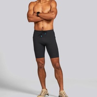 Shorts de course pour hommes, taille haute, avec poches en maille, 3 pouces, respirants et confortables