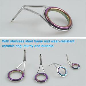 10 pièces Guides <span class=keywords><strong>de</strong></span> <span class=keywords><strong>canne</strong></span> à pêche Kit <span class=keywords><strong>de</strong></span> réparation Guides en acier inoxydable céramique anneau Guides <span class=keywords><strong>de</strong></span> pêche tige oeillets accessoires - Product Image 3