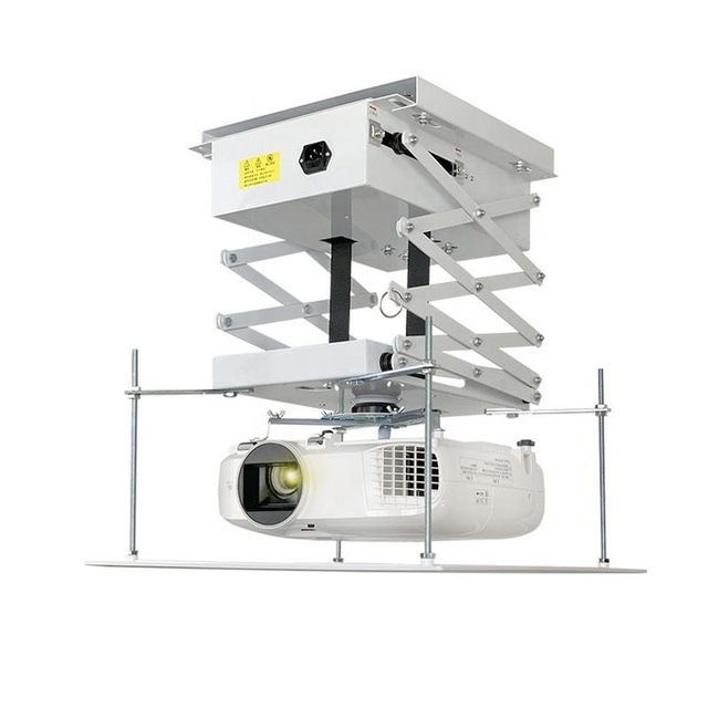 HaoMing Center Control Hidden Ceiling Projector Lift Motorized Drop Down Electric Projector Lift Ceiling Mounts With Bracket