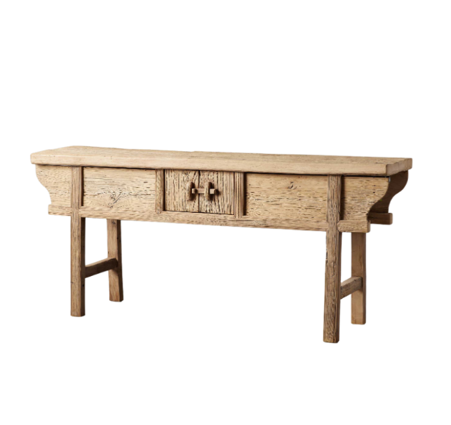 Античная китайская мебель оптом, деревенский переработанный деревянный натуральный консольный стол