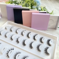 Cils en faux vison naturel en gros, marque privée, faits à la main, cils 3D complets avec emballage personnalisé, 12 mm