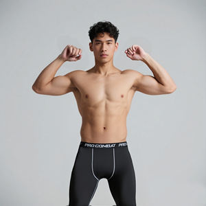 High Quality Men Sport <b>Leggings</b> Low Moq Lightweight Men's Tight Gym Fitness Pants <b>Leggings</b> Workout Training For Muscular Men - Product Image 1