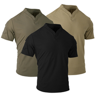 T-shirt tactique SIVI à manches courtes, en nylon et élasthanne, avec poche sur la manche, pour la randonnée, le travail et les activités de plein air.