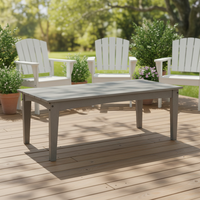 Table de repas d'extérieur légère en HDPE |   Résistant aux UV, sans pourrissement ni rouille, facile à nettoyer |   Hôtel et jardin gris modernes pour usage hôtelier et résidentiel |   Garantie de 5 ans