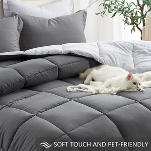 Hiện đại thoáng khí Comforter Bộ giường, mềm nhẹ xuống thay thế giường Comforter kích thước đầy đủ tất cả các mùa 3 miếng Bộ - Product Image 4