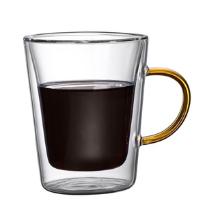 Taza de Té <span class=keywords><strong>Bohemia</strong></span> de Doble Pared Aislada de Borosilicato Transparente de 300 ml, Ecológica, Reutilizable, con Asa de Color - Product Image 6