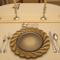 Assiette de présentation dorée en PP de 13 pouces, motif personnalisé, luxe, réutilisable, durable, pour dîners, mariages et événements