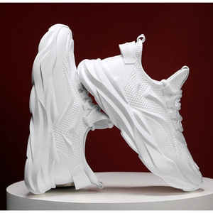 Chaussures de course épaisses pour hommes, design OEM, en maille respirante, légères, antidérapantes, à semelle épaisse, pour la marche quotidienne - Product Image 6
