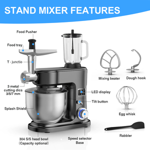 Đa Chức năng đứng Mixer nhà bếp nhà Bột nhào máy mới xử lý thực phẩm với màn hình hiển thị - Product Image 2