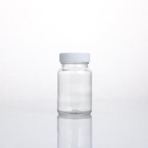 Muestra Gratuita de Frasco de Vidrio Transparente de Boca Ancha con Tapa de Plástico <span class=keywords><strong>para</strong></span> Pastillas, Cápsulas, Tabletas Farmacéuticas, Envase de Medicamentos - Product Image 2