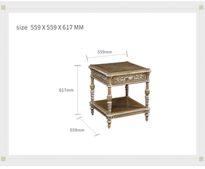 Fookyik विंडसर महल यूरोपीय ब्रिटिश रॉयल लक्जरी कमरे में रहने वाले साइड टेबल चांदी ठोस लकड़ी साइड टेबल सोफे साइड टेबल - Product Image 2