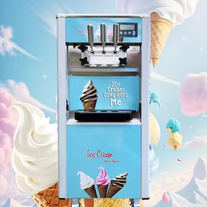 Ice Cream Machine Commercial Soft Ice Cream Maker <b>3</b>-flavor Ice Cream Machine Snack Machine - Product Image 1