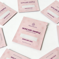 Sachet échantillon personnalisé anti-huile pour gommage corporel et huile, sac en aluminium à 3 soudures latérales pour cosmétiques, faible MOQ, production rapide