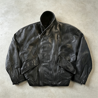 Blousons en cuir bomber réversibles pour hommes, style streetwear américain, avec broderie, effet vieilli et délavé à l'acide, personnalisés, fabriqués en usine OEM