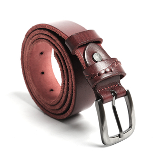 Cintura <span class=keywords><strong>in</strong></span> Vera <span class=keywords><strong>Pelle</strong></span> di Vacchetta Fatta a Mano, Vintage, di Marca Famosa, con Fibbia di Lusso, <span class=keywords><strong>in</strong></span> <span class=keywords><strong>Pelle</strong></span> Pieno Fiore per Uomo - Product Image 3