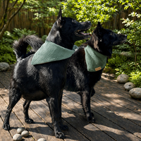Bandana Classique à Carreaux pour Chien, Logo Personnalisé, Écharpe en Coton pour Animaux, Ajustable, Violet Marron, Faible MOQ, Respirant, Léger, Vente en Gros