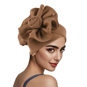 HZM-61168 tête africaine <span class=keywords><strong>cravate</strong></span> du Nigeria Aso Oke couvre-chef chapeau Turban fête de mariage à la main élégant cheveux porter casquette pour les femmes - Product Image 6