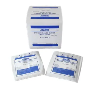 Sterile White Cotton Material Gauze Pads Gauze Pack 4x4 12 Ply