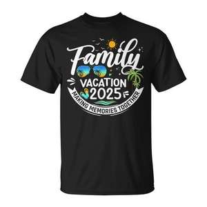 T-shirt de vacances en famille 2025, t-shirt assorti pour les voyages en famille, été - Product Image 1