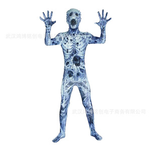 Traje de cosplay de esqueleto, diseño personalizado, traje de cuerpo completo para disfraz de fiesta de Halloween, talla para adultos y niños - Product Image 4