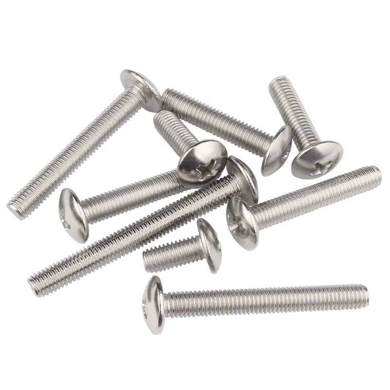 China screw manufacturer m4.5 m5 tornillos de acero inoxidable m6 55mm 304 Stainless Steel Phillips Truss Head Screw