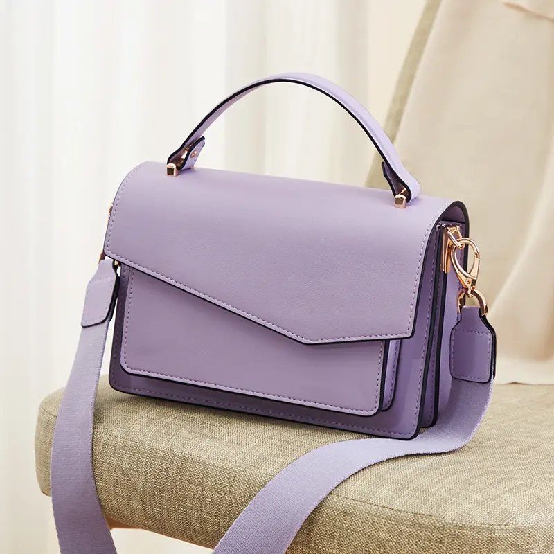 2022 NEW fashion Purple leather cow high quality OEM Custom Handbags Wholesale Designer Inspired Handbag From China Guangzhou