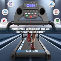 Máquina de Correr Multifuncional para Gimnasio con Capacidad de 120 kg, Equipo de Fitness con 12 Programas, Caminadora Plegable para Uso Doméstico con Manillares