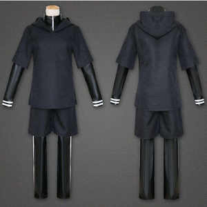 Costume de cosplay BAIGE New <span class=keywords><strong>Tokyo</strong></span> <span class=keywords><strong>Ghoul</strong></span> Kaneki Ken, veste noire à capuche, short, uniforme, vêtements de sport avec haut pour Noël - Product Image 4