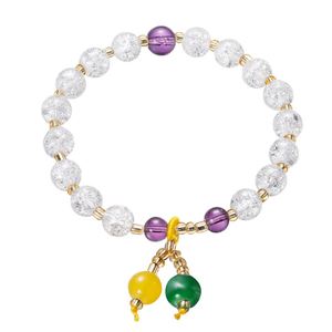 Nueva Pulsera Coreana con Flores de Margarita, Pulsera Bohemia con Cuentas de Cristal Coloridas, Pulsera Elástica Hecha a Mano, Joyería de Moda para Mujer - Product Image 6