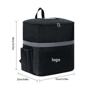 क्लासिक शैली लंच कूलर बैग बड़ी क्षमता वाले जलरोधी ऑक्फोर्ड सामग्री ग्रे जिपर फैशनेबल पत्र खाद्य वितरण बॉक्स - Product Image 2