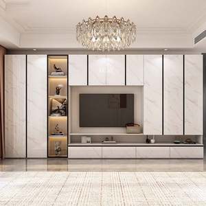 2025 muebles modernos de lujo para sala de estar, dormitorio, armario de pared personalizado, juego de armario de TV - Product Image 2