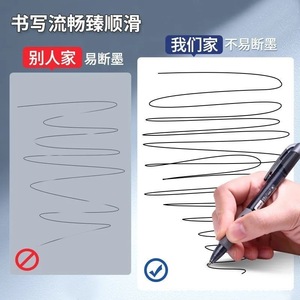 Bolígrafo de Gel Deli S08, Punta de 0.5 mm, Negro, para Estudiantes, Exámenes, Escritura Suave, Secado Rápido - Product Image 3