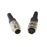 Conector Circular Metálico Recto Hembra de Bloqueo Rápido Impermeable de 2 y 3 Pines M16, Conector PCB M12 para Conexión de Cables