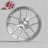 Nouvelles jantes forgées deux pièces de 18 à 26 pouces, 25 mm, finition polie miroir, large bord, 5x112 5x120, adaptées au tuning des voitures particulières